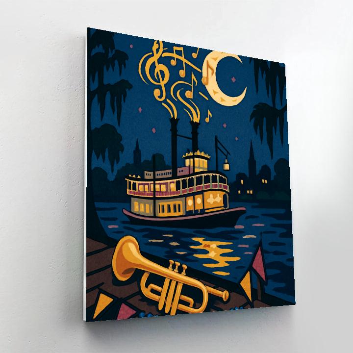 Bayou Jazz Poster USA Crafted paint by number