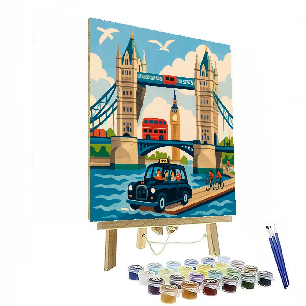 Skyline Over The Thames London Crafted Paint by numbers kits