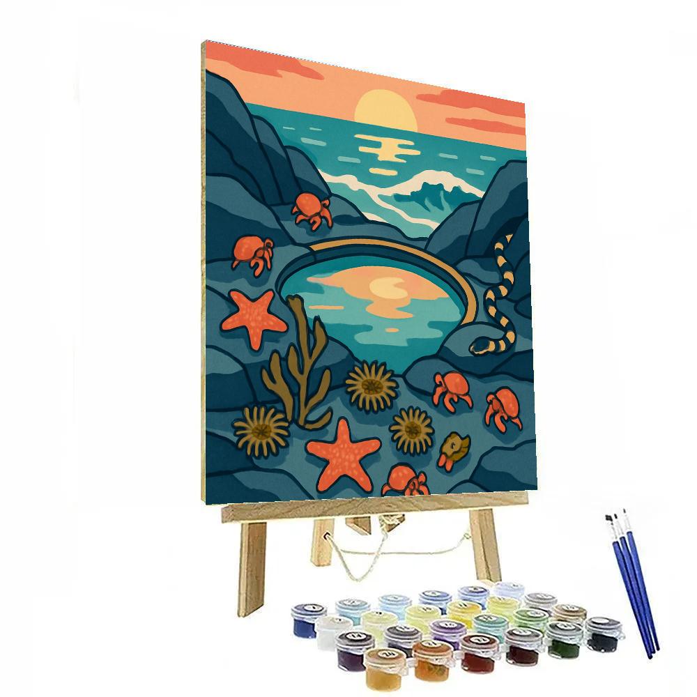 Tide Pool Observatory With Ocean Horizon paint by number