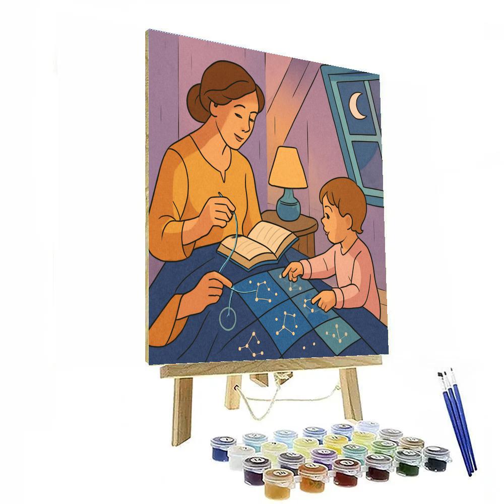 Storybook Quilt With Mother Constellations paint by color