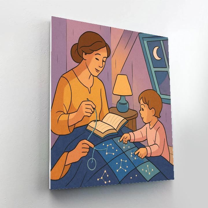 Storybook Quilt With Mother Constellations paint by color