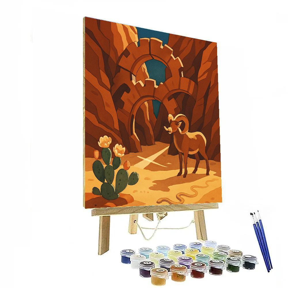 Canyon Clockwork With Desert Light Painting by numbers kit