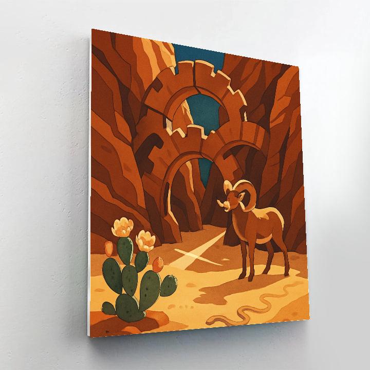 Canyon Clockwork With Desert Light Painting by numbers kit