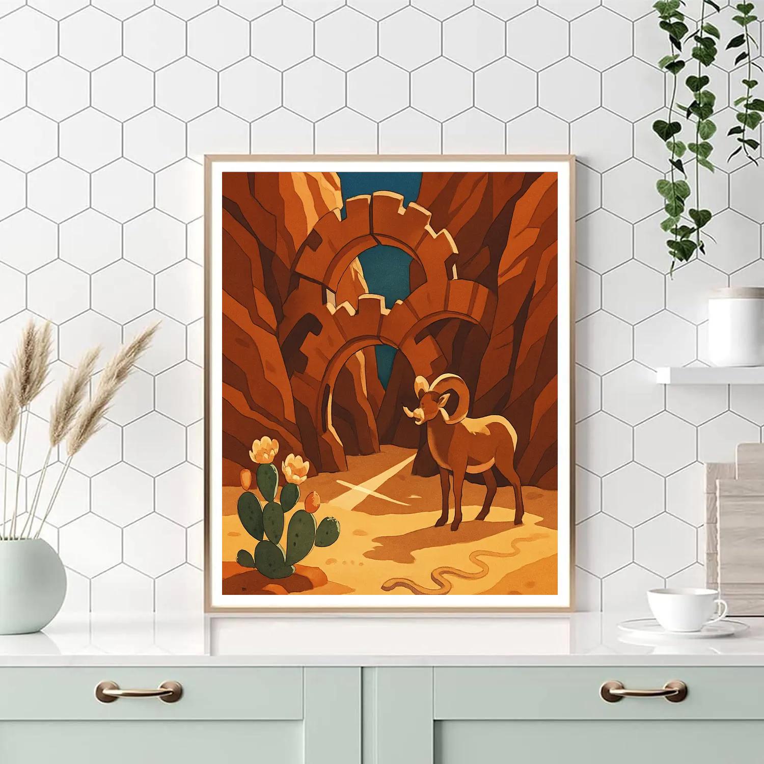 Canyon Clockwork With Desert Light Painting by numbers kit