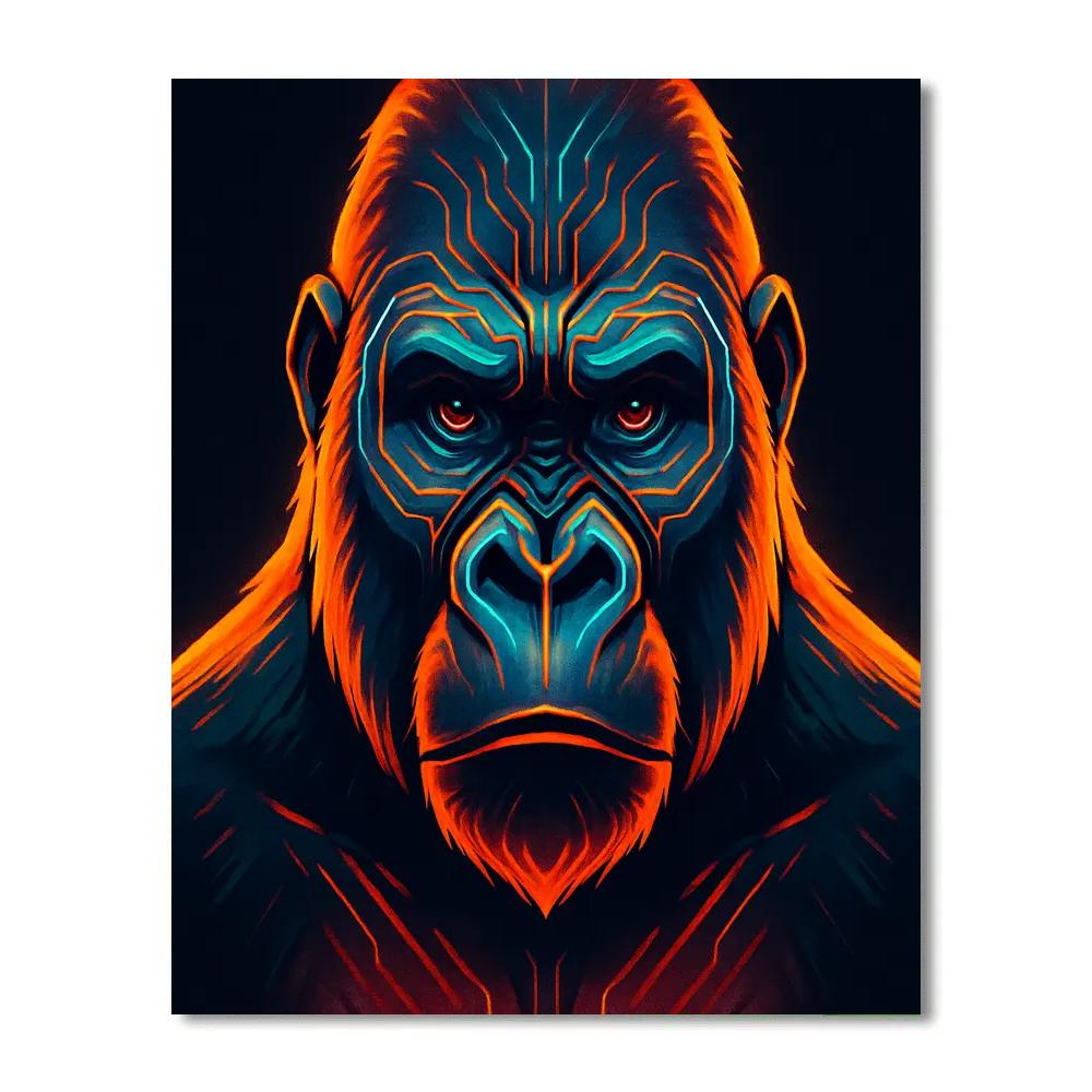 Ember Circuit Gorilla DIY paint by numbers