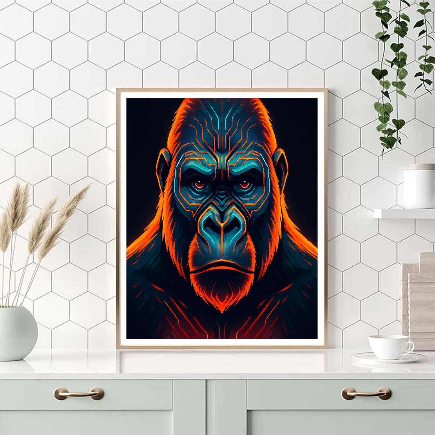 Ember Circuit Gorilla DIY paint by numbers