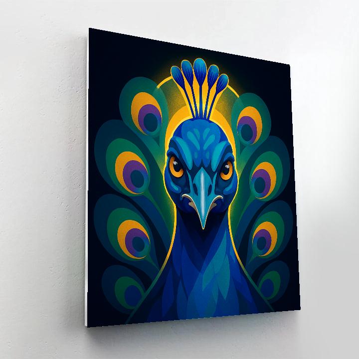 Celestial Fan Peacock paint by number