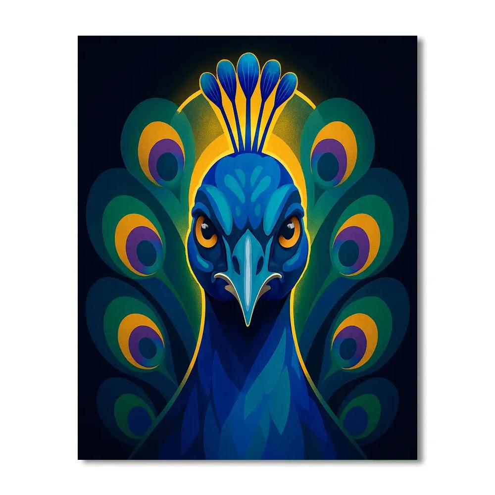 Celestial Fan Peacock paint by number