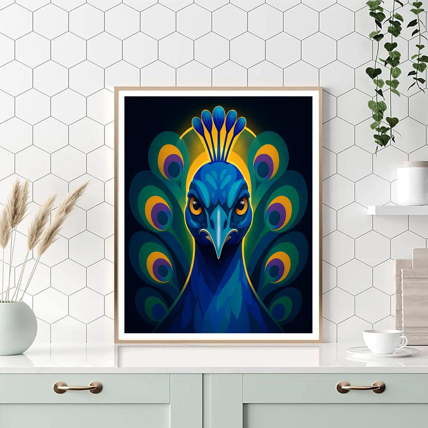 Celestial Fan Peacock paint by number