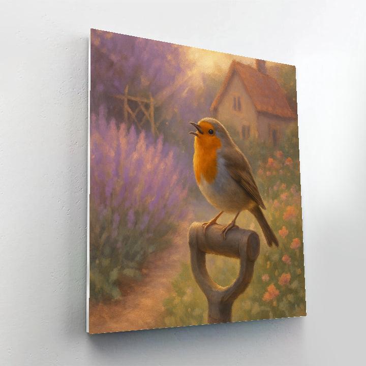 Lavender Garden Robin Song Numbered painting kits