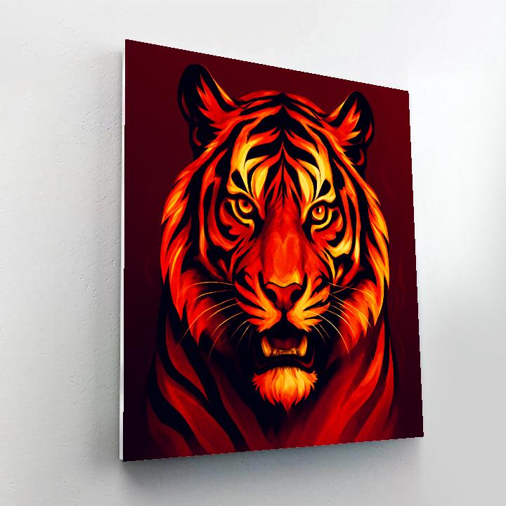 Inferno Stripe Tiger paint by number