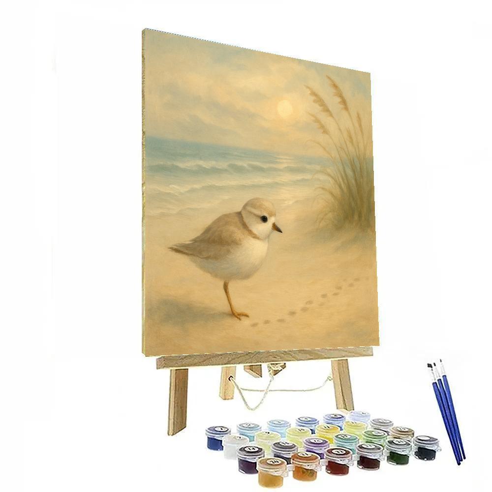 Seaside Dunes And Piping Plover Numbered painting kits