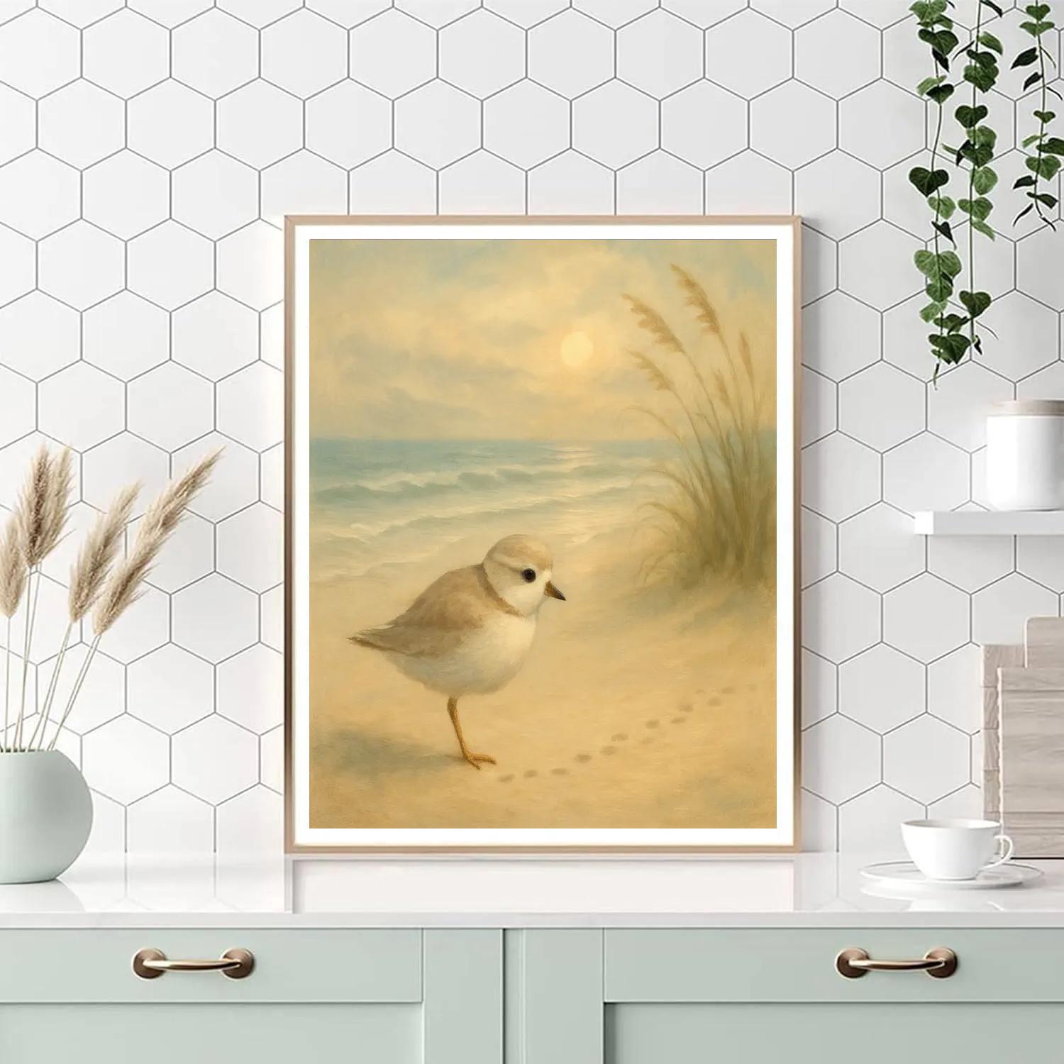 Seaside Dunes And Piping Plover Numbered painting kits