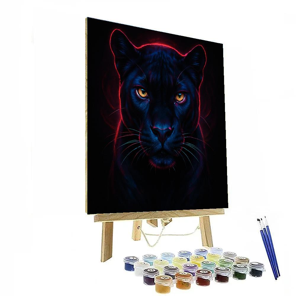 Midnight Bloom Black Panther paint by color