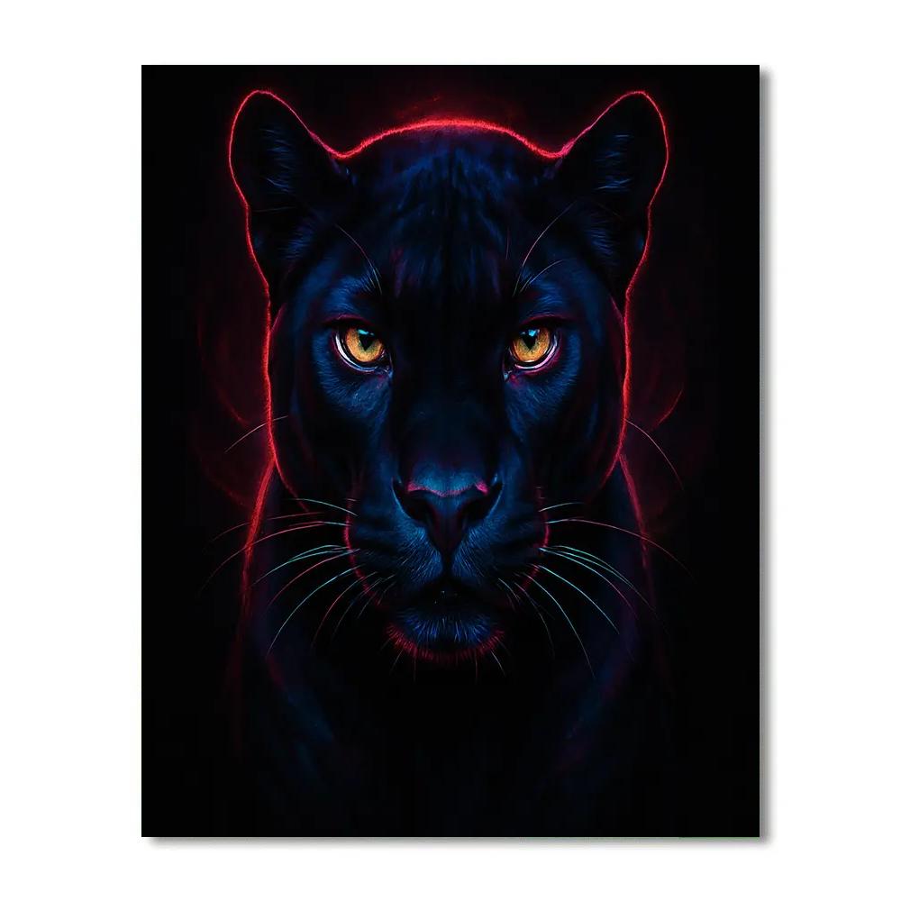 Midnight Bloom Black Panther paint by color
