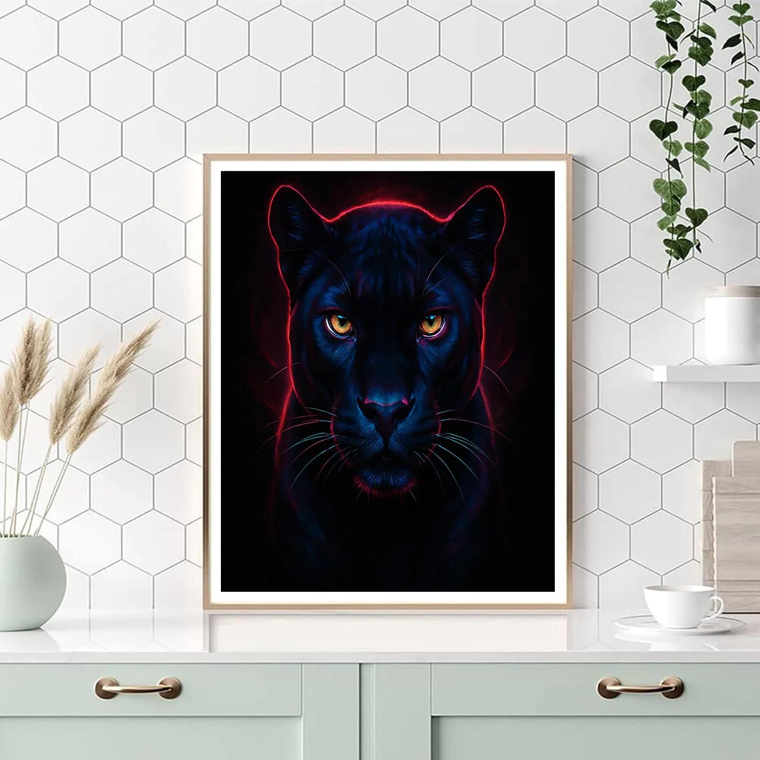 Midnight Bloom Black Panther paint by color