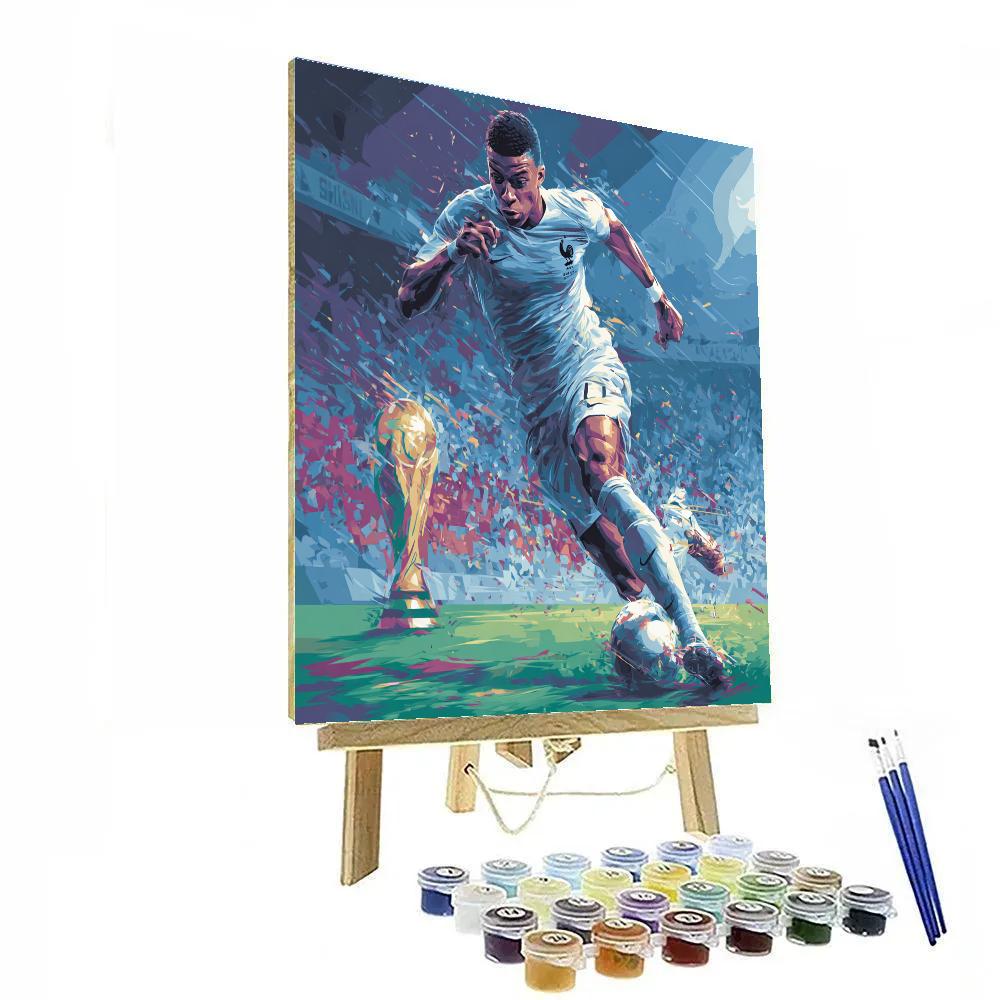 Mbappé Fifa 2026 Blue Hour DIY paint by numbers