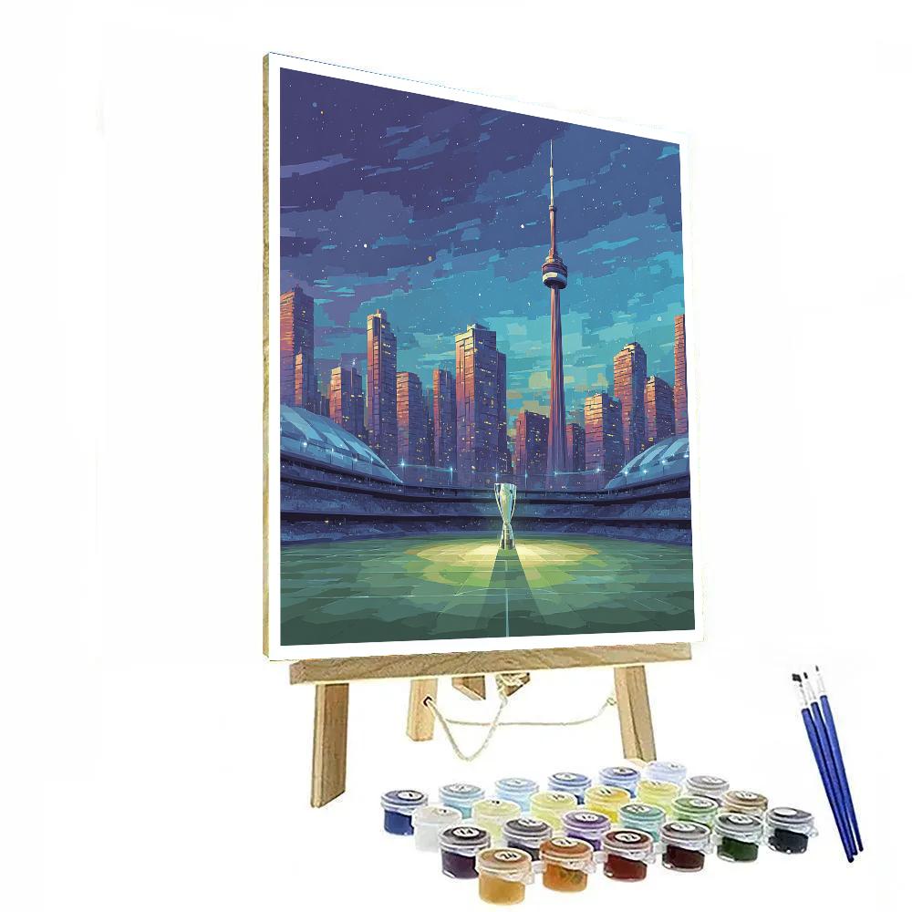Toronto Fifa 2026 Skyline Glow Paint by numbers kits