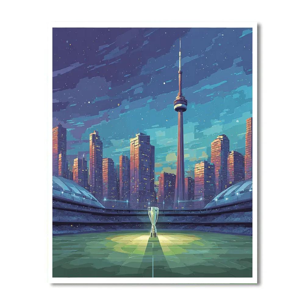 Toronto Fifa 2026 Skyline Glow Paint by numbers kits