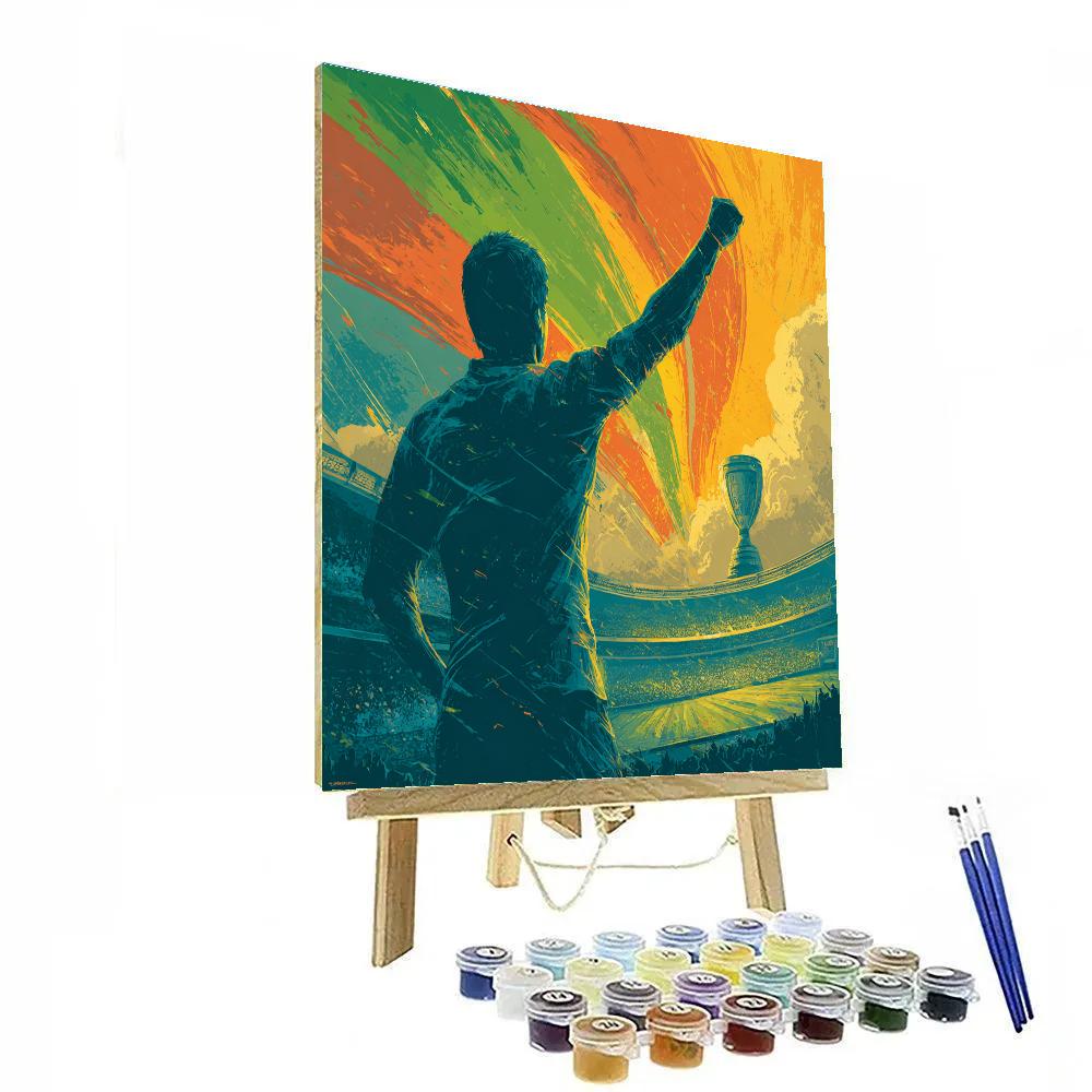 Guadalajara Fifa 2026 Green Gold Paint by numbers art