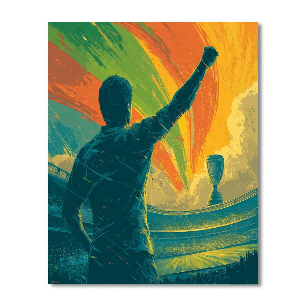 Guadalajara Fifa 2026 Green Gold Paint by numbers art