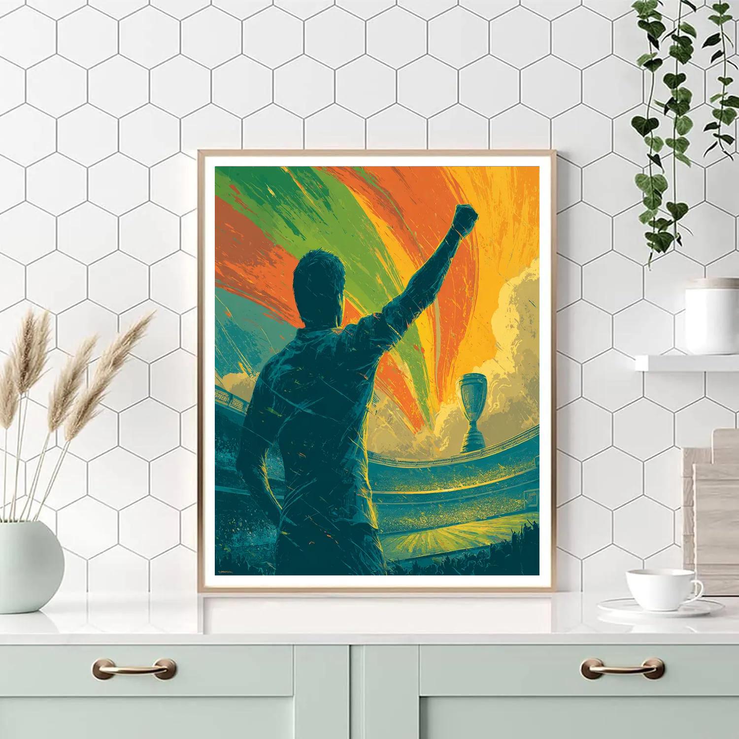 Guadalajara Fifa 2026 Green Gold Paint by numbers art