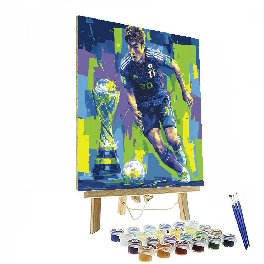 Mitoma Fifa 2026 Blue painting number kit