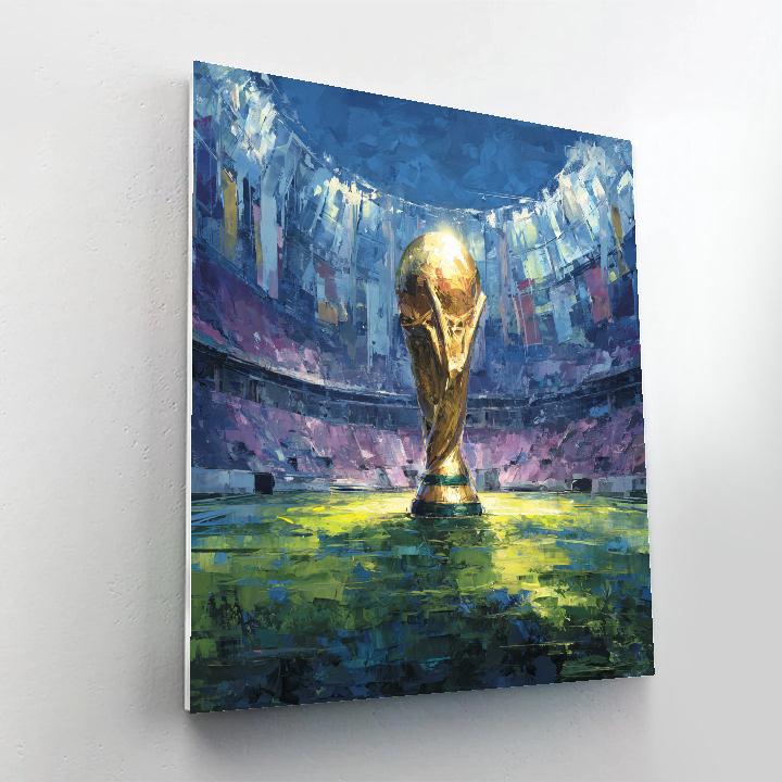 Fifa 2026 Trophy Unity Glow Number painting