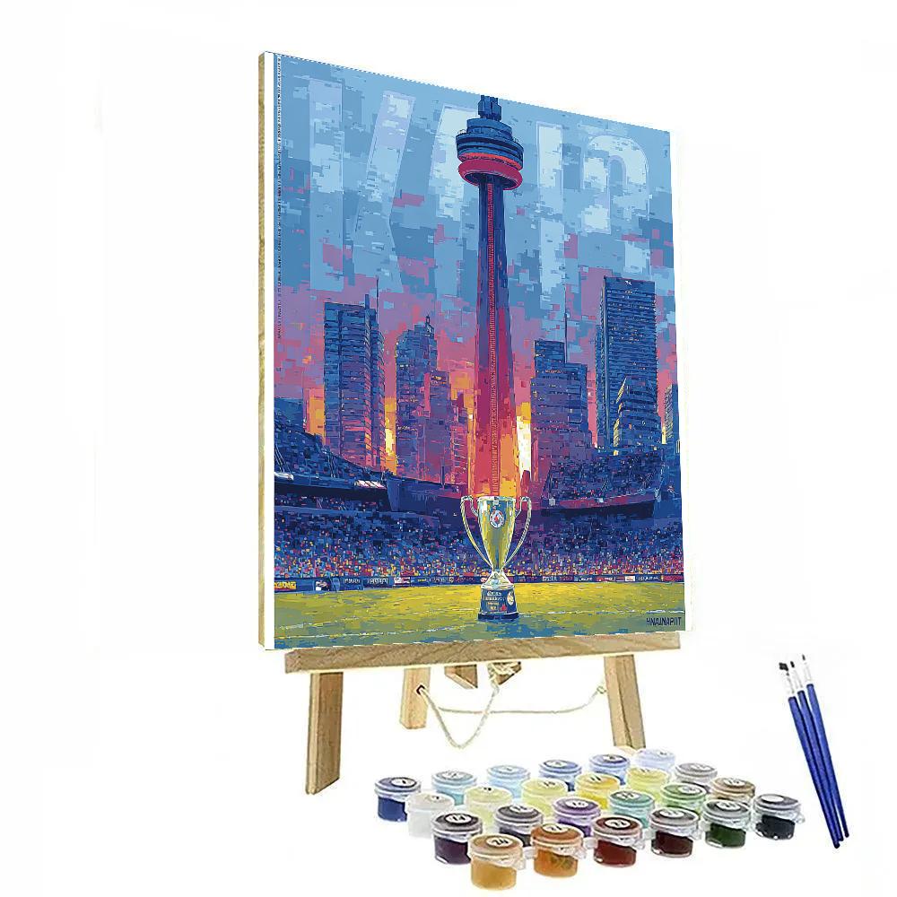 Toronto Fifa 2026 Skyline Glow Paint by numbers kits