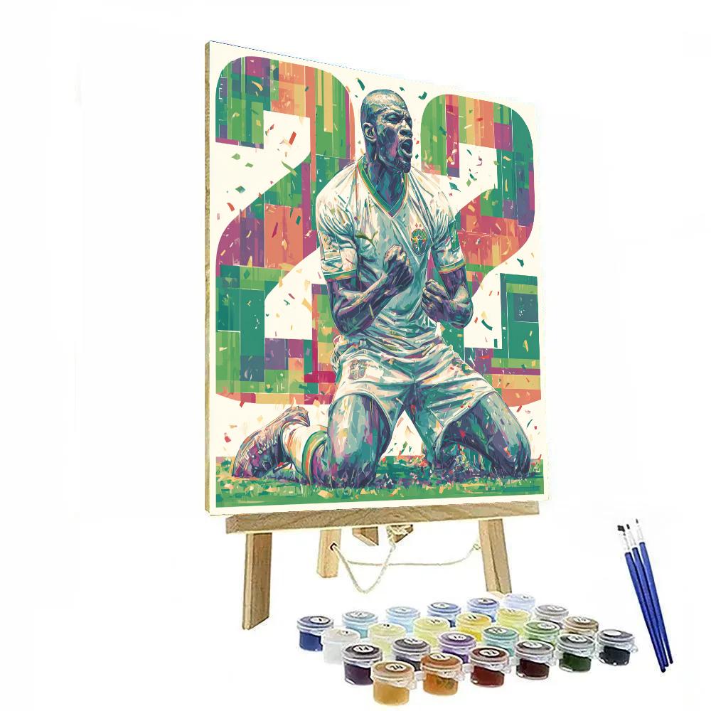 Fifa 2026 Senegal Gold Pulse Paint by numbers art