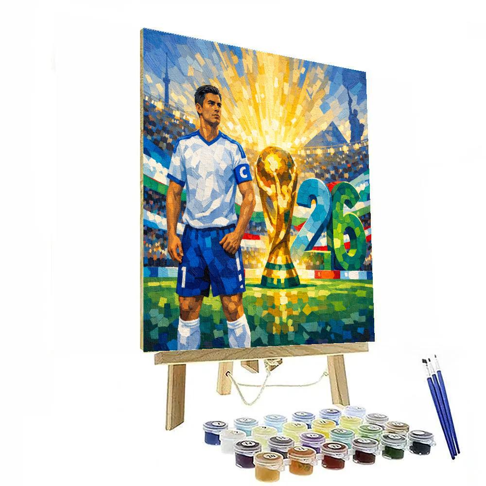 Uzbekistan Fifa 2026 Dawn Paint by numbers art