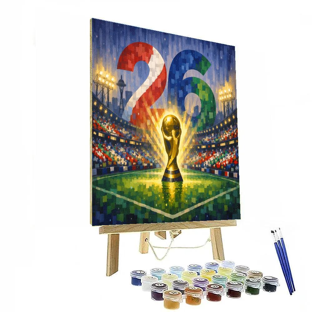 Seattle Fifa 2026 Rainlight Number painting