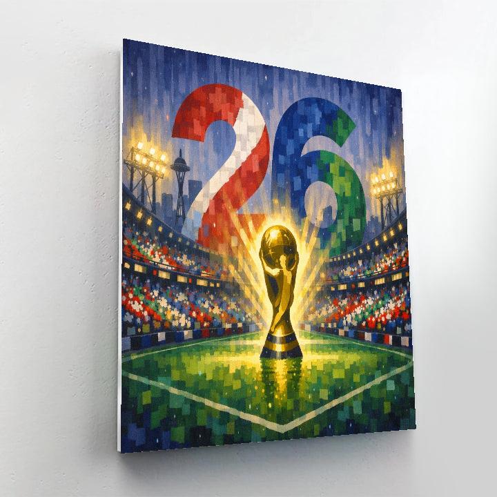 Seattle Fifa 2026 Rainlight Number painting