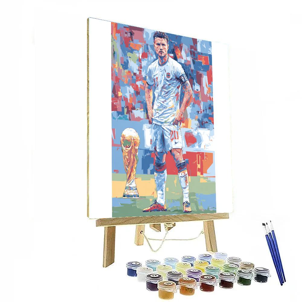 Fifa 2026 Haaland Ice Gold Number painting