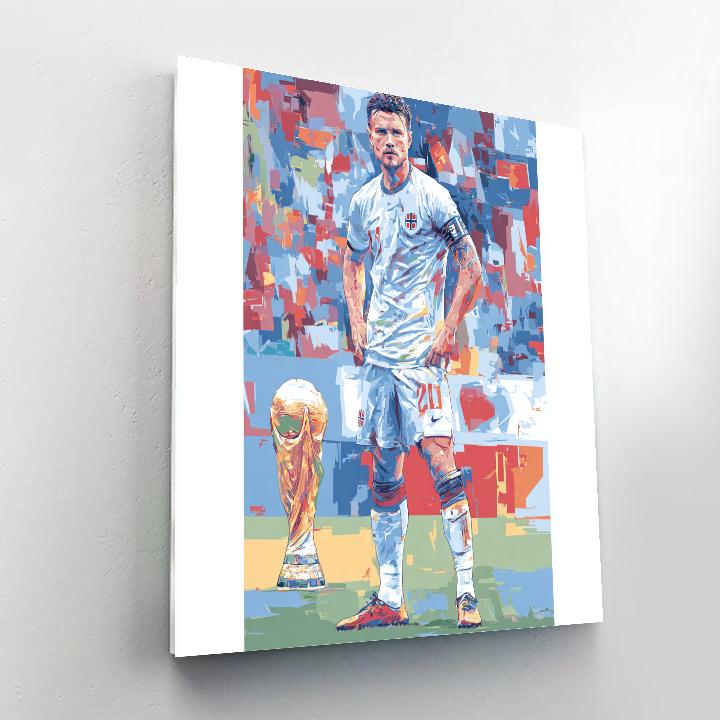 Fifa 2026 Haaland Ice Gold Number painting