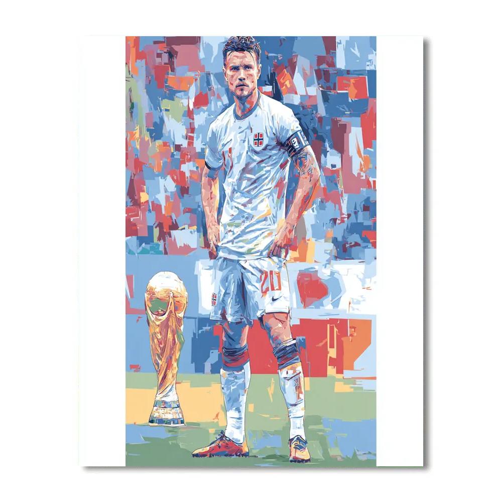 Fifa 2026 Haaland Ice Gold Number painting