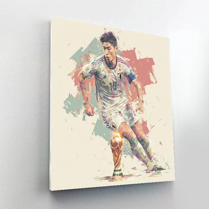 Fifa 2026 Mitoma Blue paint by numbers