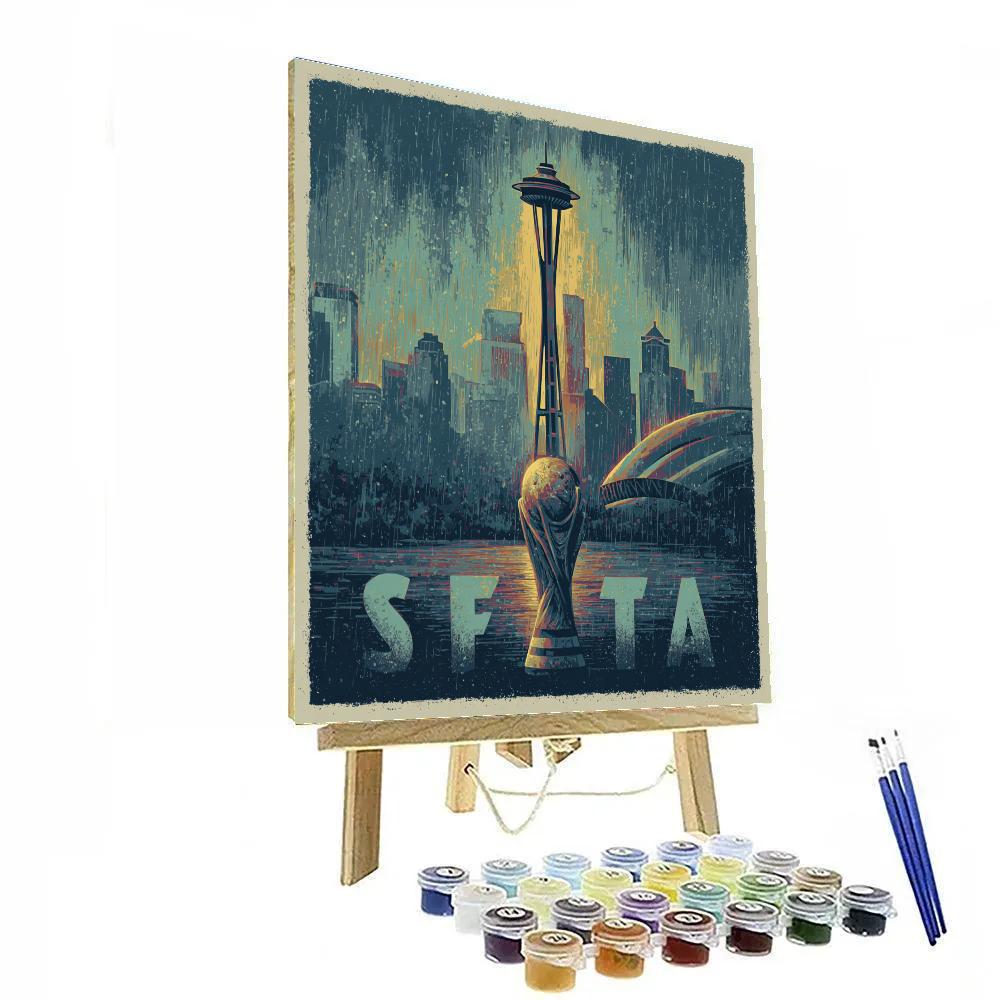 Seattle Fifa 2026 Rainlight Numbered painting kits
