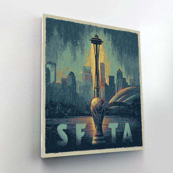 Seattle Fifa 2026 Rainlight Numbered painting kits