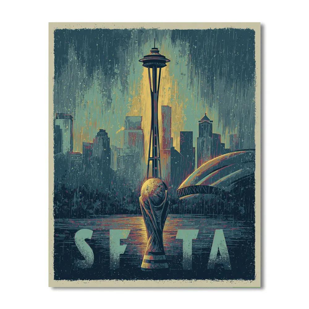 Seattle Fifa 2026 Rainlight Numbered painting kits