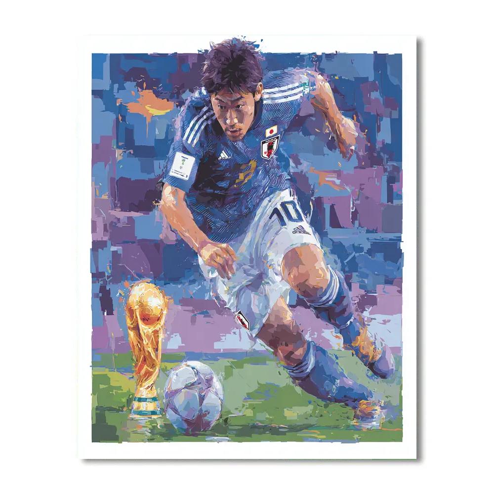 Mitoma Fifa 2026 Blue Painting by numbers kit