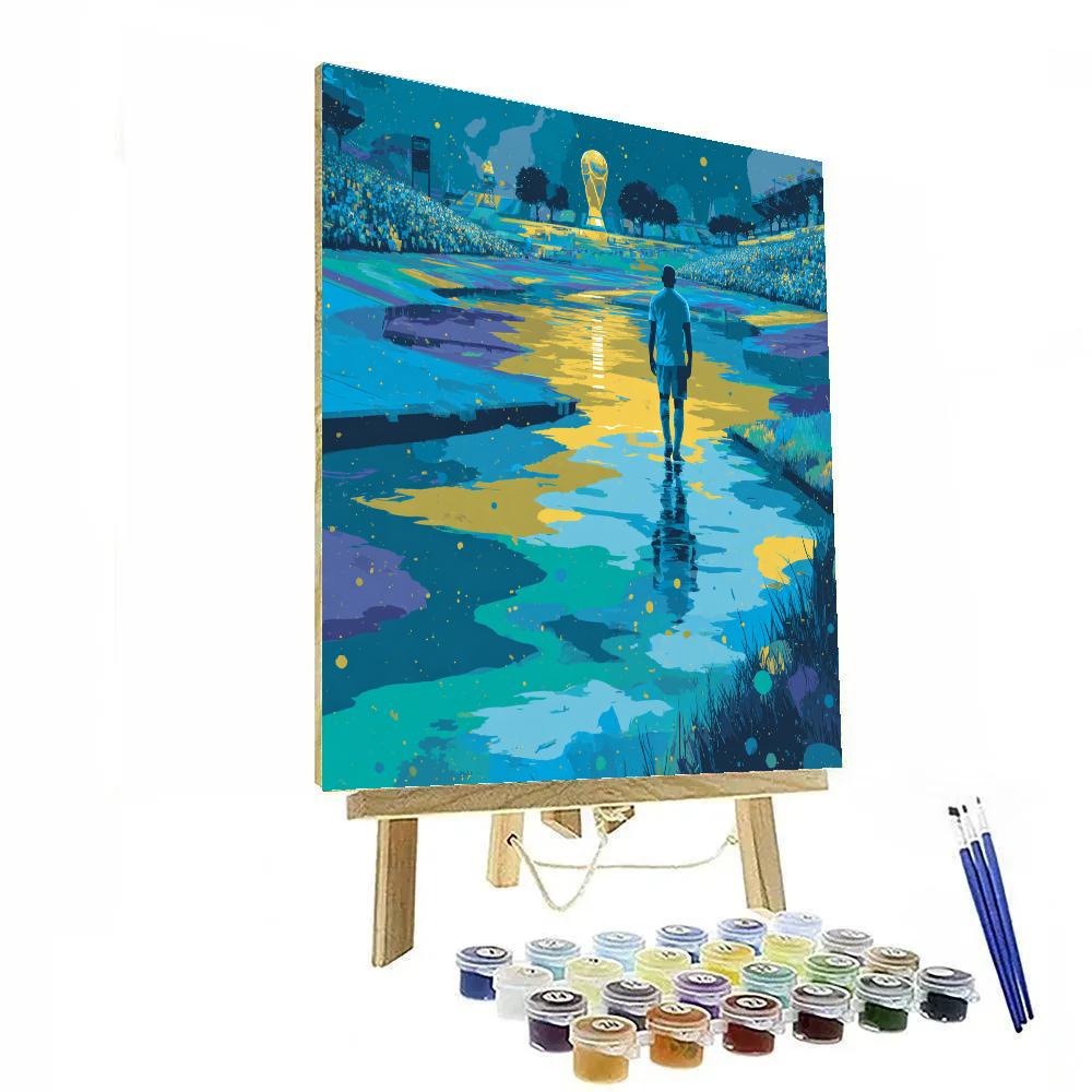 Curaçao Fifa 2026 Blue Number painting