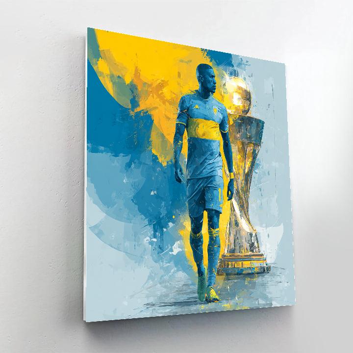 Curaçao Fifa 2026 Blue Number painting