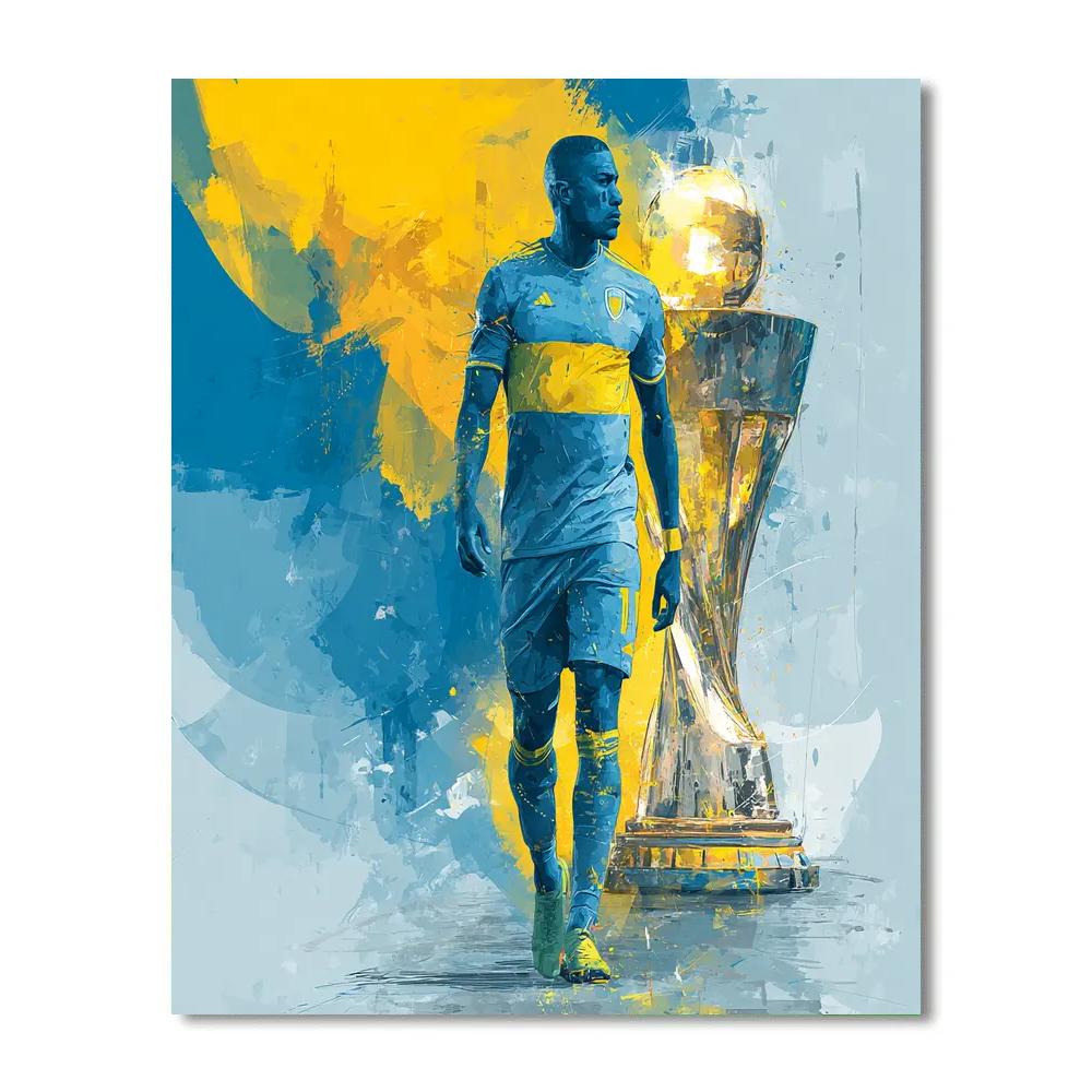 Curaçao Fifa 2026 Blue Number painting