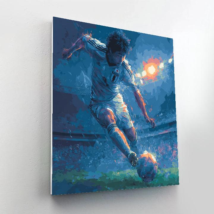 Mitoma Fifa 2026 Blue Painting by numbers kit