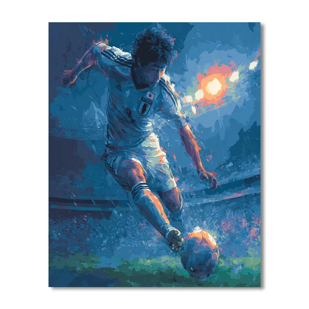 Mitoma Fifa 2026 Blue Painting by numbers kit