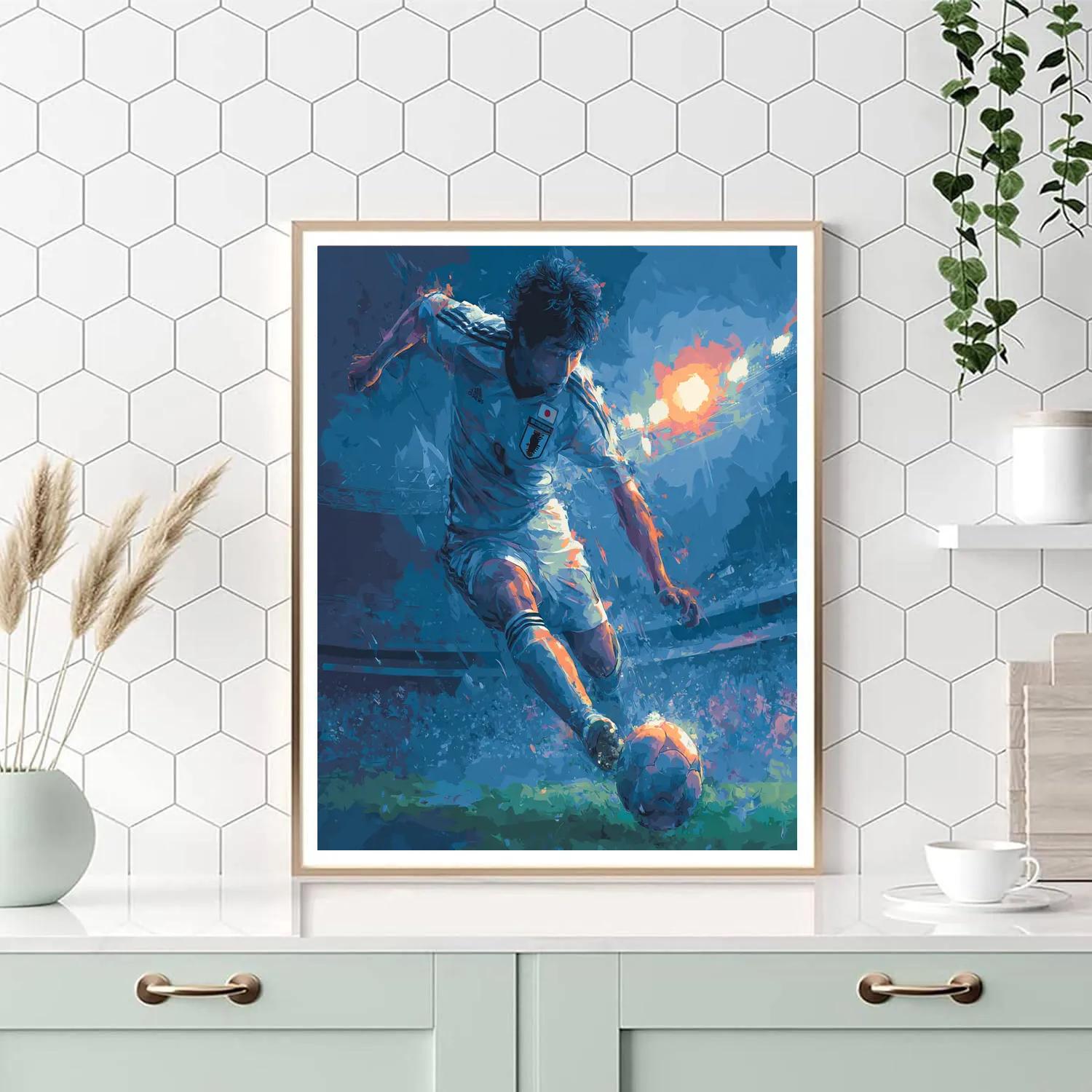 Mitoma Fifa 2026 Blue Painting by numbers kit