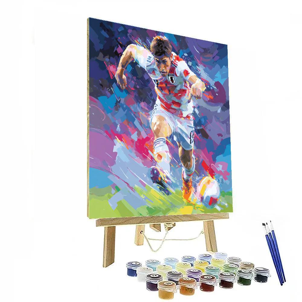 Mitoma Fifa 2026 Blue Number painting