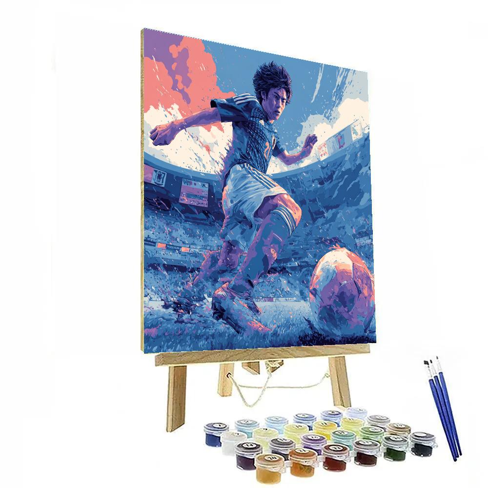 Mitoma Fifa 2026 Blue Numbered painting kits