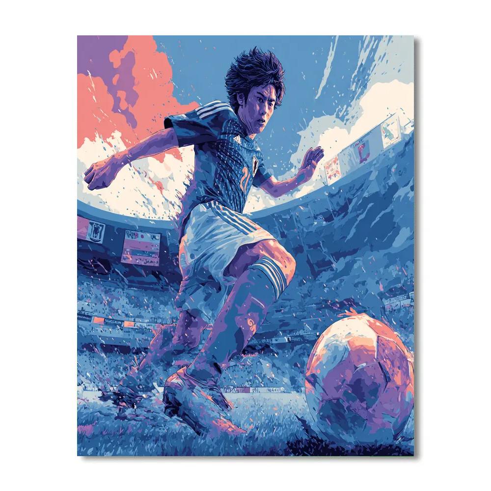 Mitoma Fifa 2026 Blue Numbered painting kits